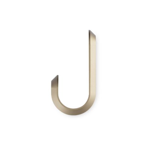 Normann Copenhagen Curve Mini Haken 2 Stück H: 5,8 cm – Mattgold