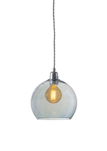 Ebb & Flow Rowan Pendant Lamp M Ø: 22 cm - Topaz Blue/Silver