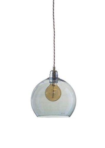 Ebb & Flow Rowan Pendelleuchte M Ø: 22 cm - Topasblau/Silber