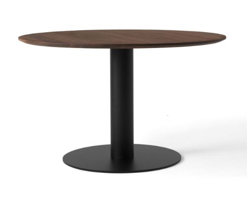 &Tradition In Between SK12 Dining Table Ø: 120 cm - Oiled Walnut/Black Base