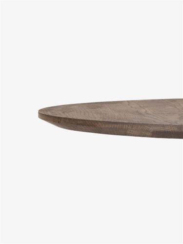 &Tradition In Between SK11 Esstisch Ø: 90 cm – Geräucherte geölte Eiche/Schwarzes Gestell
