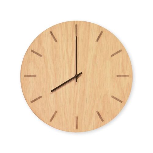 Hemverk Vægur Ø: 28 cm – Light Oak/Black