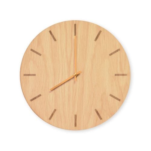 Hemverk Vægur Ø: 28 cm – Light Oak/Copper