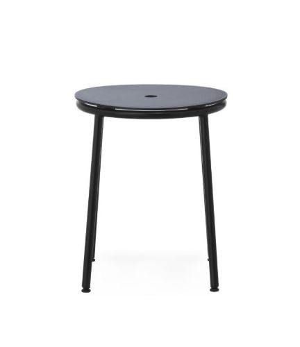 Normann Copenhagen Circa Hocker H: 45 cm – Schwarzes Aluminium