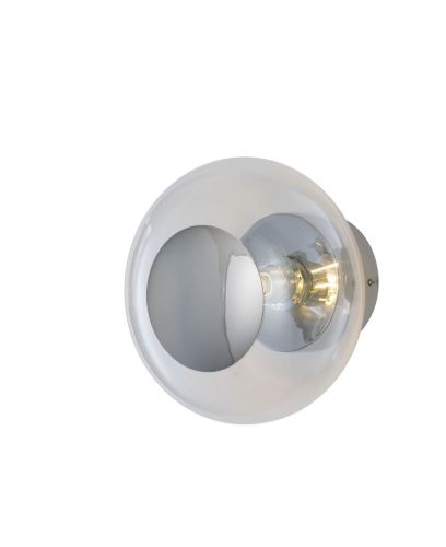 Ebb & Flow Horizon Ceiling/Wall Lamp S Ø: 21 cm - Clear/Silver
