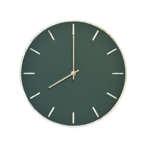 Hemverk Vægur Ø: 28 cm – Conifer Oak/Gold