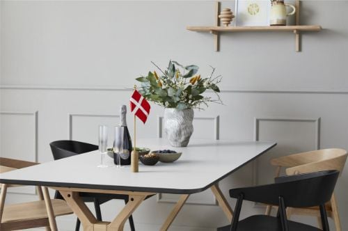 Andersen Furniture Space Ausziehbarer Tisch L: 220 cm – Weiß/Eiche
