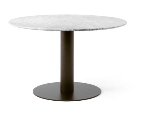 &Tradition In Between SK19 Dining Table Ø: 120 cm - Bianco Carrara Marble/Bronzed Base