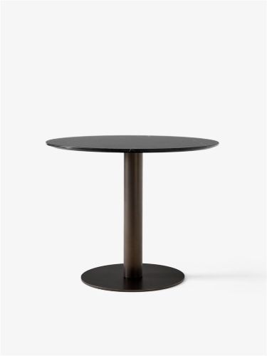 &Tradition In Between SK18 Dining Table Ø: 90 cm - Nero Marquina Marble/Bronzed Base