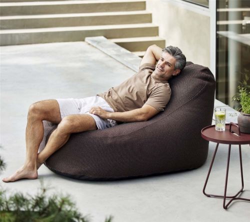 Cane-line Outdoor Cozy Sitzsack Stühl 100x140 cm - Dunkelgrau