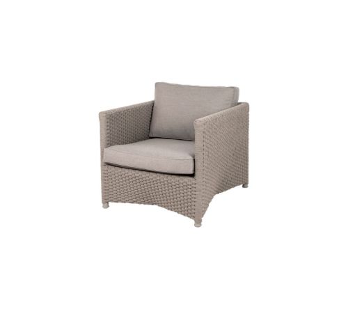Cane-line Outdoor Diamond Loungestol inkl. Natté Hyndesæt SH: 40 cm - Soft Rope/Taupe