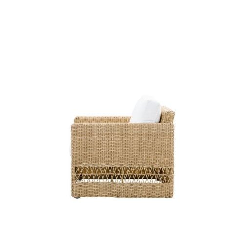 Sika-Design Georgia Garden Carrie Lounge Chair SH: 44 cm – ALU Natur/CY101 Weiß