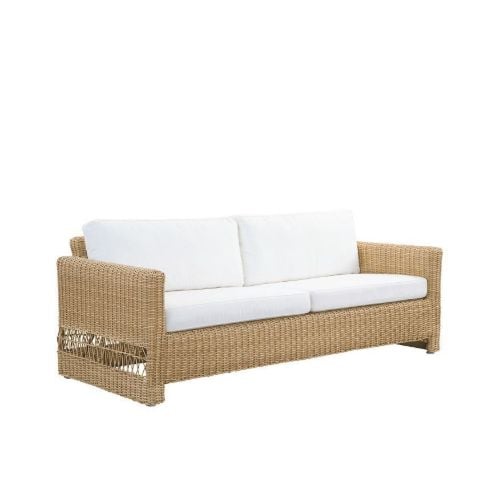 Sika-Design Georgia Garden Carrie 3 Pers. Sofa B: 200 cm – ALU Natur/CY101 Weiß