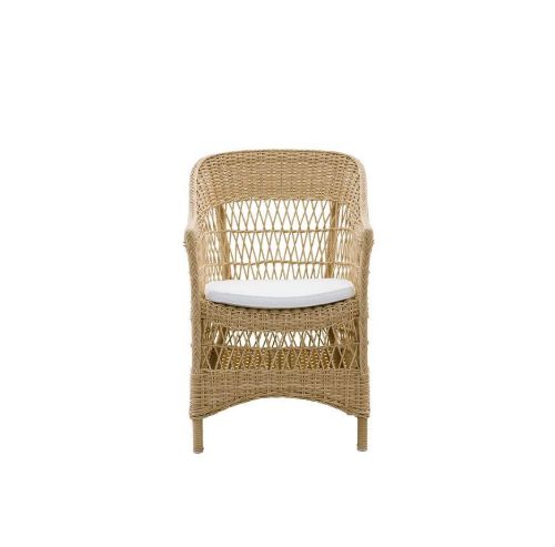 Sika-Design Georgia Garden Charlot Havestol SH: 46 cm - ALU Natur/CY101 White