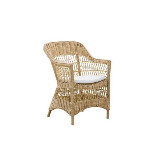 Sika-Design Georgia Garden Charlot Gartenstuhl SH: 46 cm - ALU Nature/CY101 Weiß