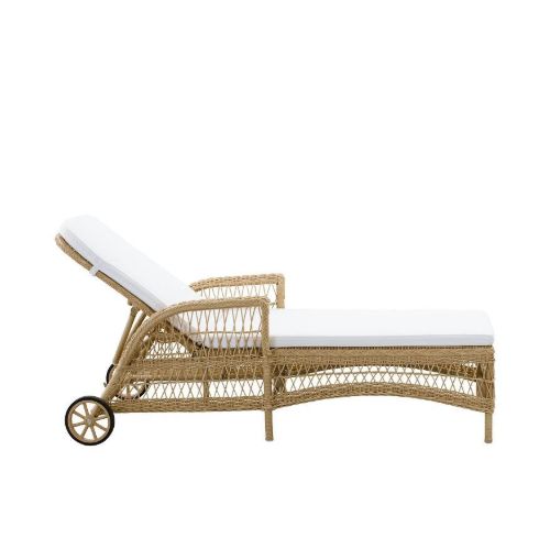 Sika-Design Georgia Garden Daisy Sonnenliege D: 194 cm – ALU Natur/CY101 Weiß