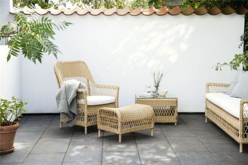 Sika-Design Dawn Exterior Loungesessel SH: 44 cm – Natur