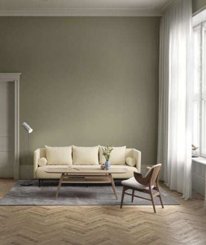 Warmes Nordic Galore Kissen, quadratisch, 70 x 50 cm – Jägergrün