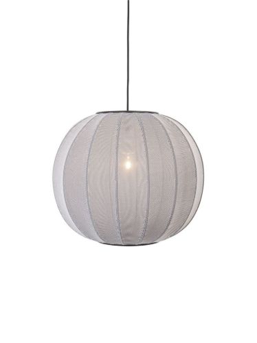 Von Hand gefertigter, runder Anhänger aus Knit-Wit Ø: 45 cm – Silber