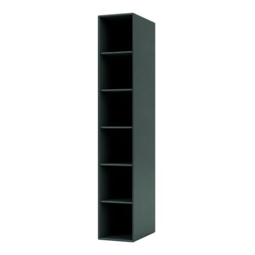 Montana Sidehængt Reol m. 5 Hylder Højre H: 138 cm - 163 Black Jade