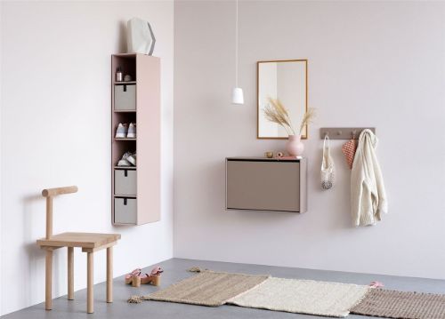 Montana Seiten-Bücherregal mit 5 Regalen rechts H: 138 cm – 146 Haselnuss