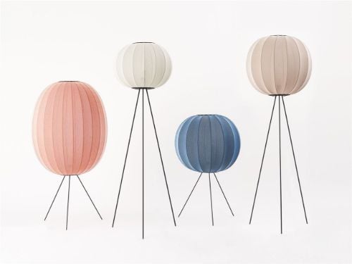 Von Hand gefertigter ovaler Boden aus Knit-Wit-Material Ø: 65 cm – Sonnenaufgang