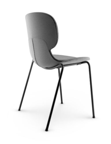 Eva Solo Combo gepolsterter Esszimmerstuhl SH: 45 cm - Schwarz/Gelenk 200