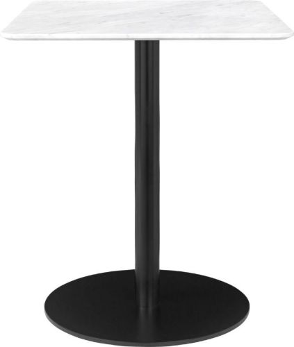 GUBI 1.0 Dining Table 60x60 cm - White Carrara Marble/Black Base