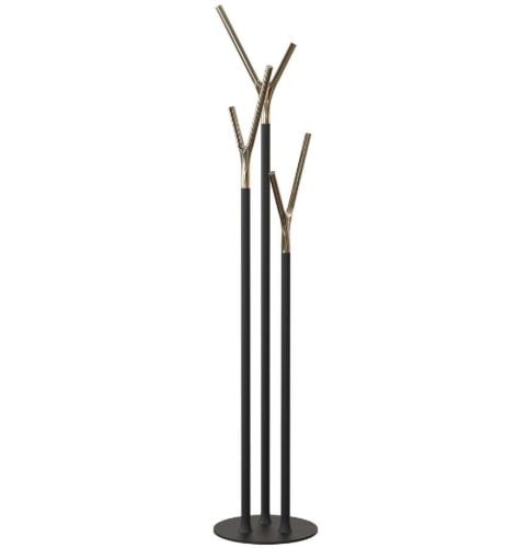 FROST WISHBONE Stumtjener H: 175cm - Mat sort/Poleret guld