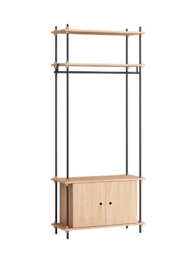 Moebe Shelving System S.200.1.G 200x85 cm - Oak/Black