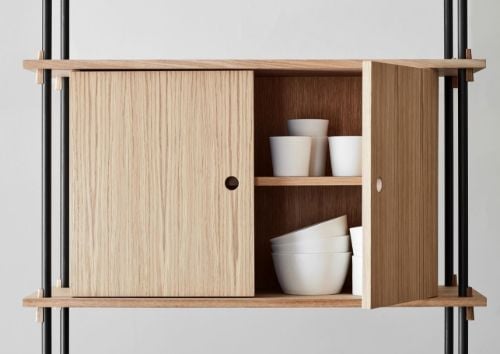 Moebe Regalsystem S.200.1.G 200x85 cm - Eiche/Schwarz