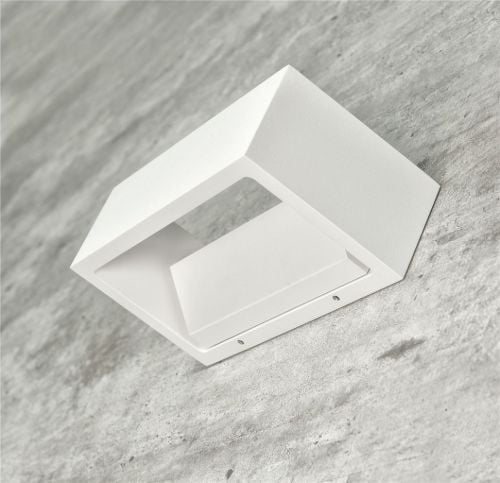 Lampefeber Miami Außenwandleuchte B: 18 cm - Weiß