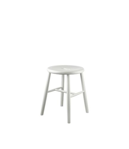 FDB Furniture J27 Hocker Børge Mogensen H: 45 cm - Buche/Weiß