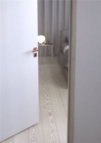 FROST Architectural Hardware Kube 3002 Schlüssellochrosette – gebürstetes Kupfer
