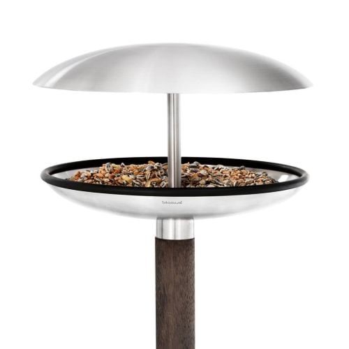 Blomus Fuera Bird Feeder Bird Bath H: 132 cm - Wood