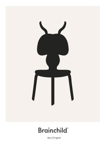 Brainchild Poster Design icon Myren Gray A5 – Grau