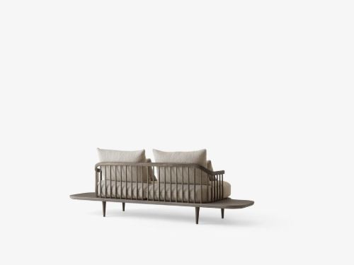 &Tradition Fly SC3 Sofa m. Beistelltische L: 240 cm – Geräucherte geölte Eiche/Karakorum 003
