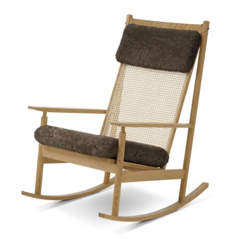 Warm Nordic Swing Rocking Chair H: 103 cm - Oak/Drake