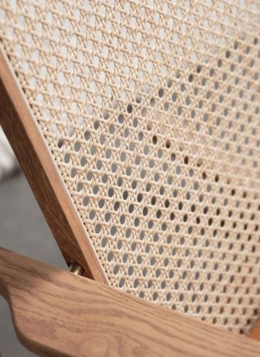 Warm Nordic Swing Schaukelstuhl H: 103 cm – Teak/Drake
