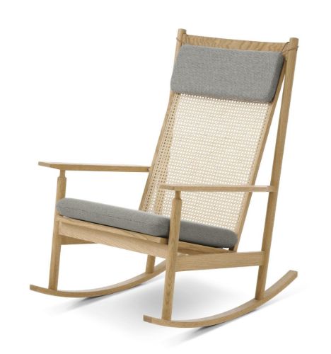 Warm Nordic Swing Rocking Chair H: 103 cm - Oak/Granite