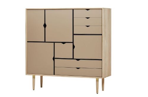 Andersen Furniture S3 Skænk 132x131 cm - Sæbebehandlet Eg/Kashmir