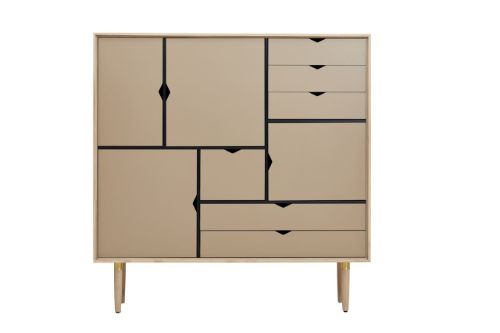 Andersen Furniture S3 Beistelltisch 132 x 131 cm – seifenbehandelte Eiche/Kaschmir