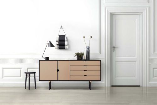 Andersen Furniture S6 Beistelltisch 163 x 79 cm – seifenbehandelte Eiche/Kaschmir