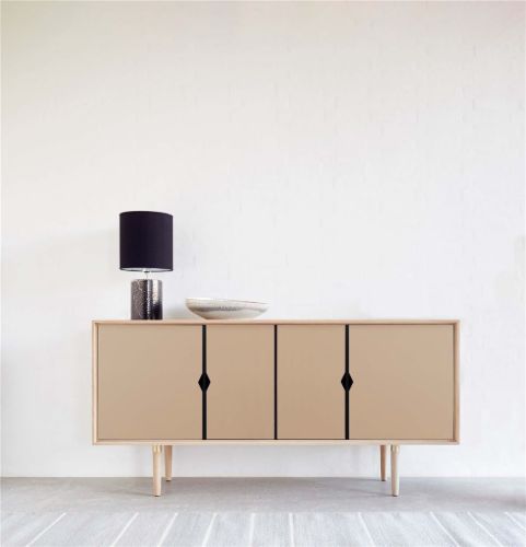 Andersen Furniture S7 Beistelltisch 163 x 80 cm – seifenbehandelte Eiche/Kaschmir
