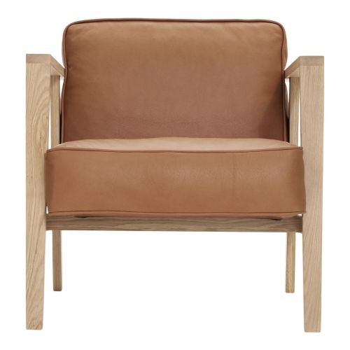 Andersen Furniture LC1 Loungesessel SH: 42 cm – Eiche/Cognac-Leder