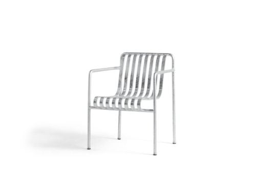 HAY Palissade Dining Arm Chair SH: 45 cm 2 Stk. - Hot Galvanised Steel