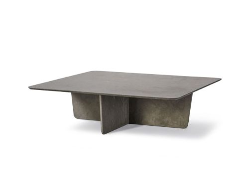 Fredericia Furniture 1966 Tableau Couchtisch 100 x 100 cm – dunkler Atlantico-Kalkstein