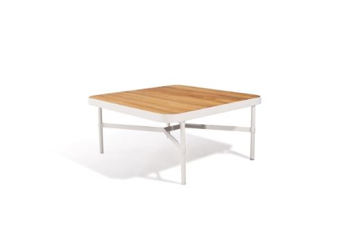 Mindo 100 Couchtisch quadratisch 83,5 x 83,5 x 40 cm – gebrochenes Weiß