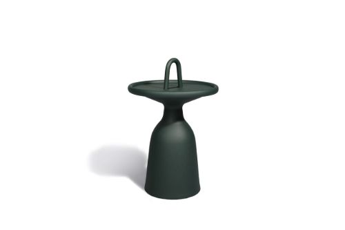 Mindo 104 Beistelltisch m. Griff-Ø: 40 cm – Dunkelgrün