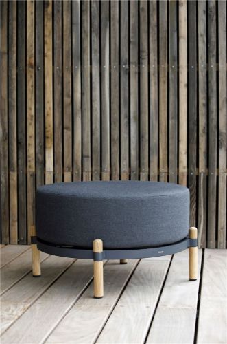Mindo 107 Fußhocker Ø: 64 cm - Dunkelgrau